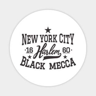 Black Mecca Harlem New York - Harlem Logo - Black Mecca Harlem Shirt Magnet